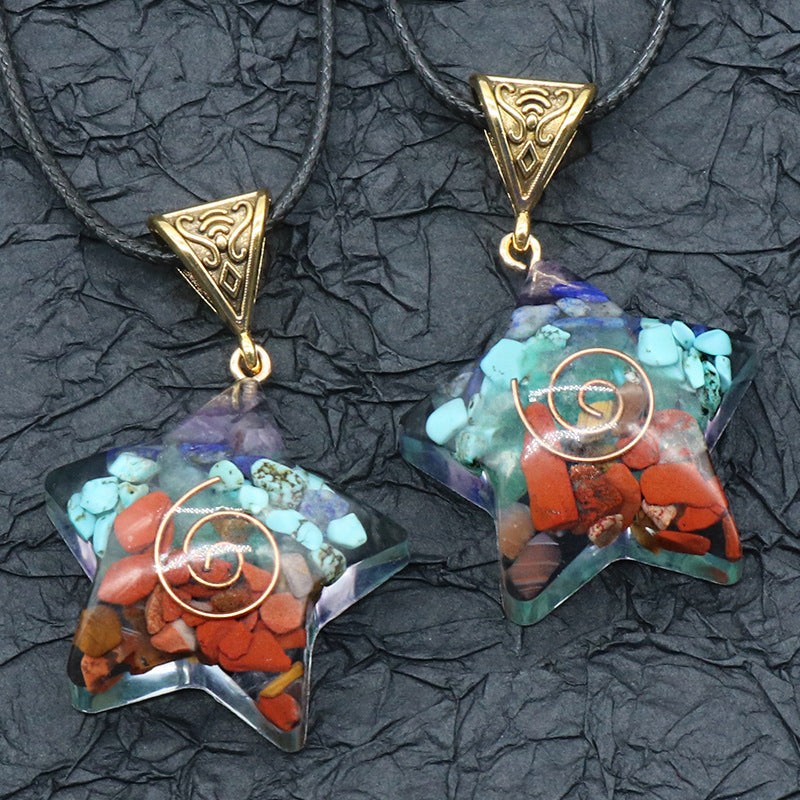 7 Chakra Crystal Stone Pendant Necklace