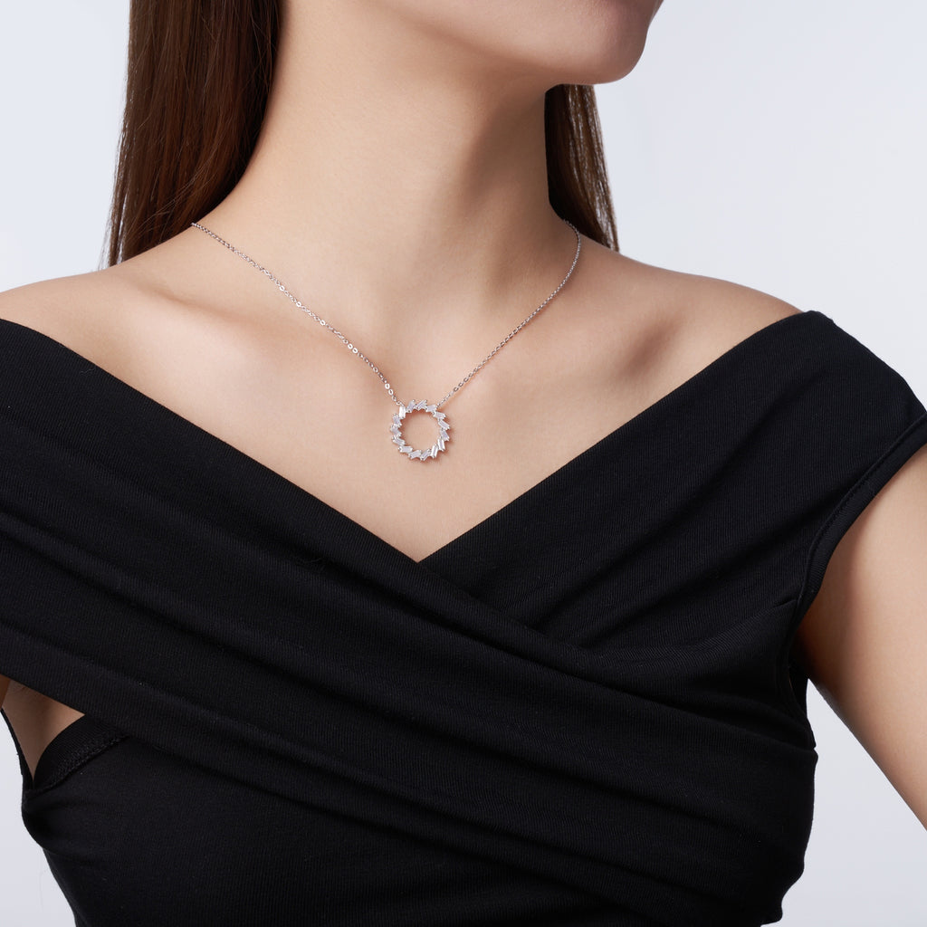 Moissanite S925 Silver Pendant Necklace