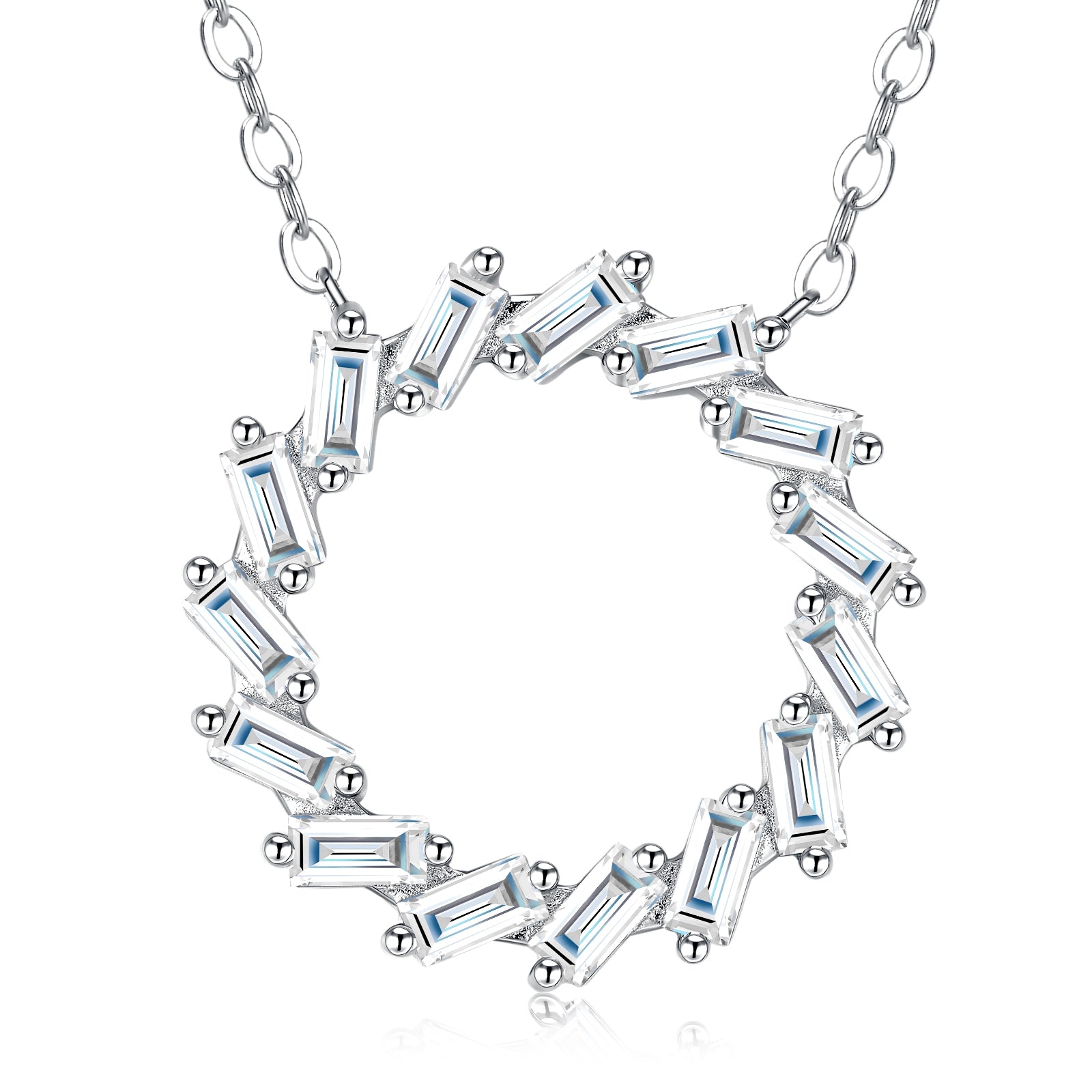Moissanite S925 Silver Pendant Necklace