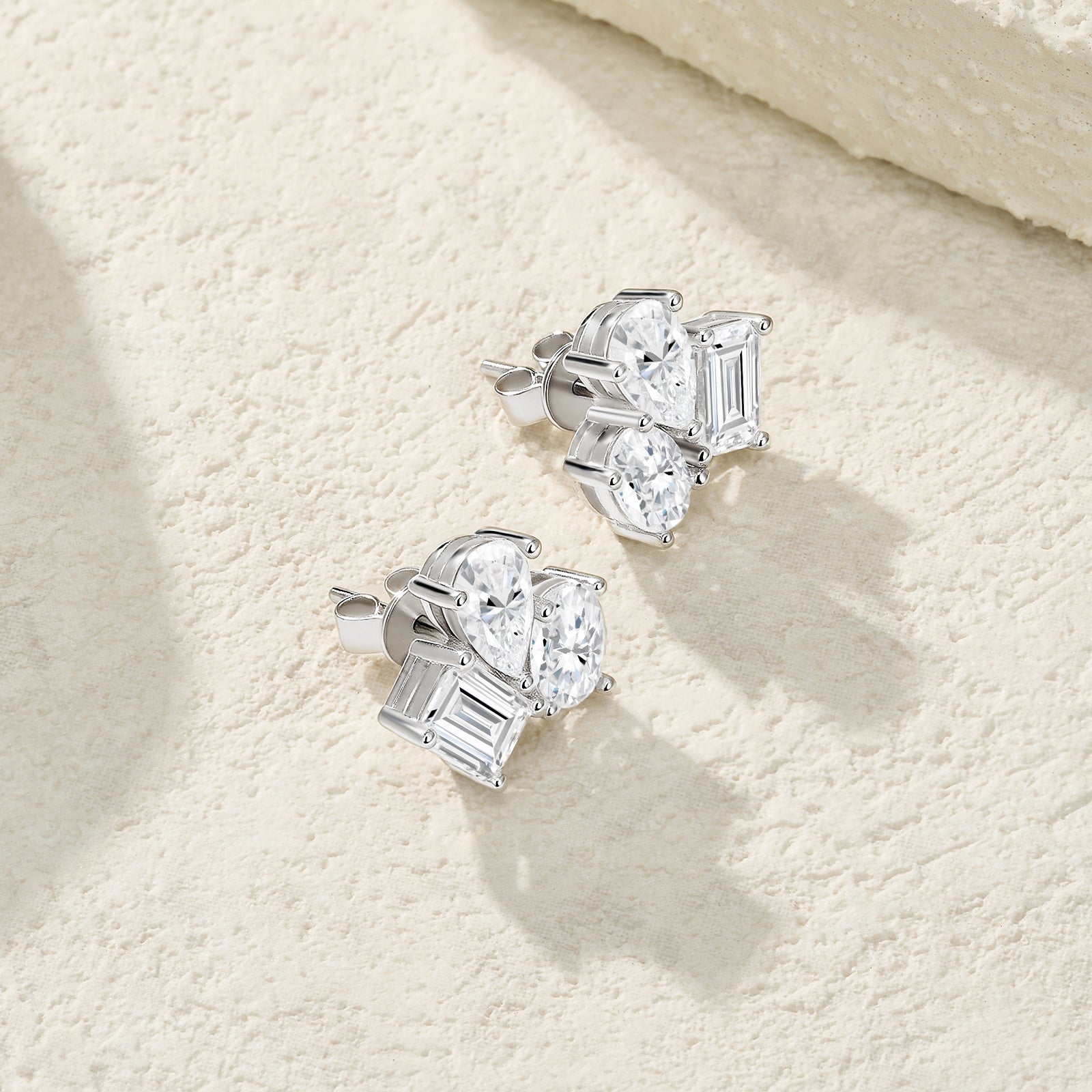 Moissanite S925 Silver Earring Set
