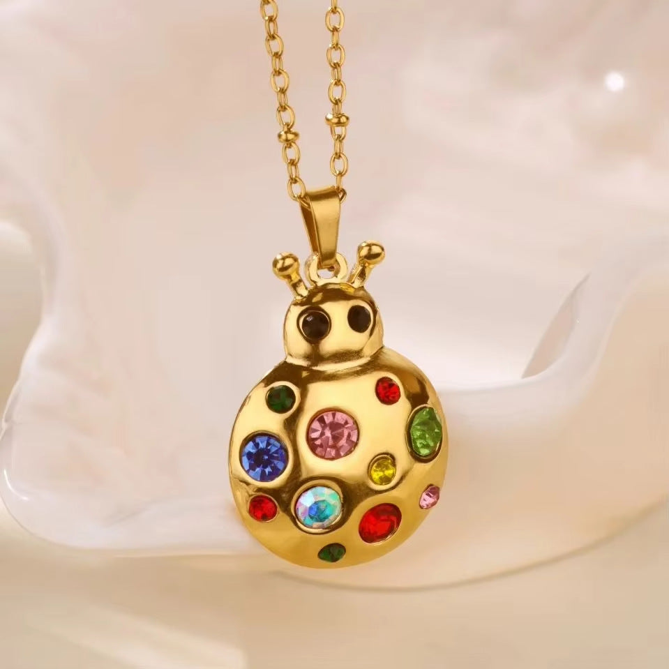 18K Gold Zircon Choker Necklace